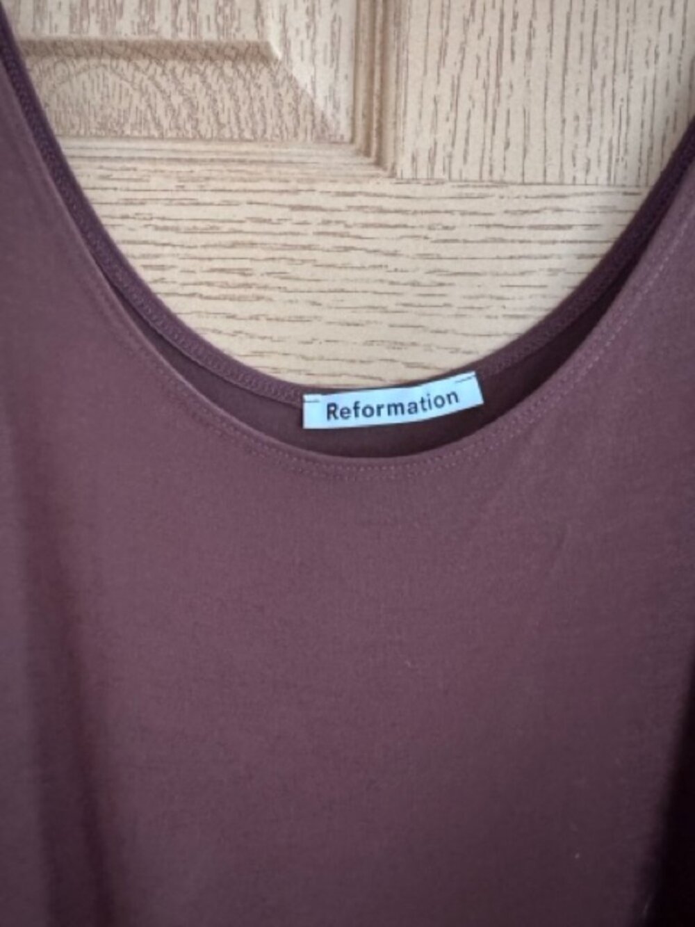Reformation Kaila Knit Dress in Chestnut - Picture 6 of 6